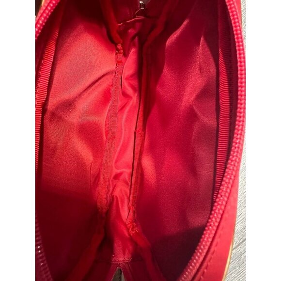 Michael Kors Signature Red Bumbag Gold Hardware Nylon Fannypack Belt Bag - Picture 12 of 14